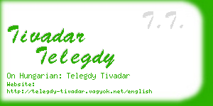 tivadar telegdy business card